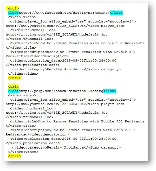 sitemap example