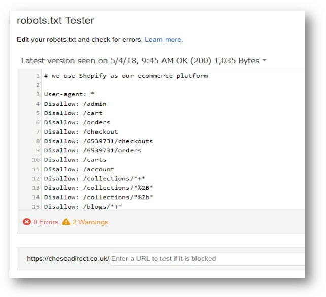 robots tester