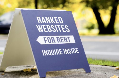 ranked website for rent sign