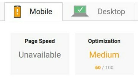 page speed mobile