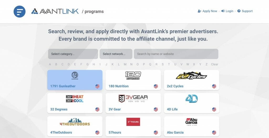 Avant Link website programs