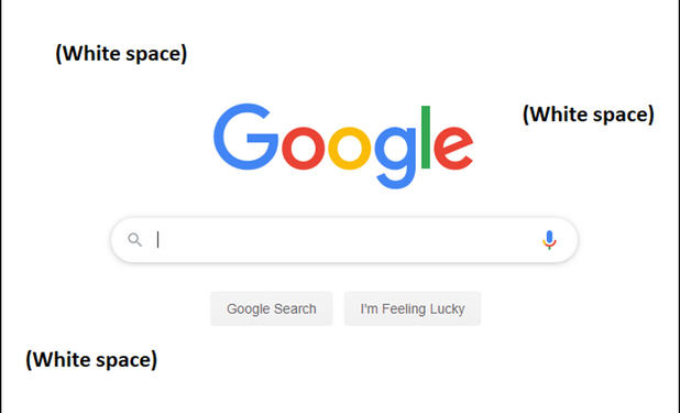 google page white spaces