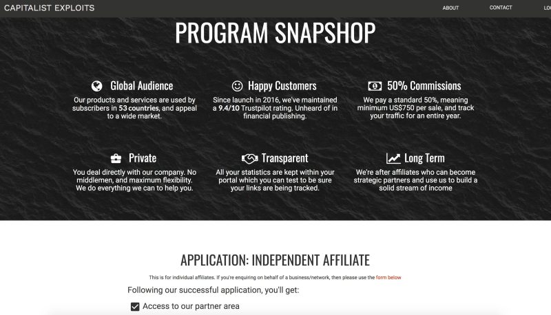 Capitalist Exploits Affiliate Program