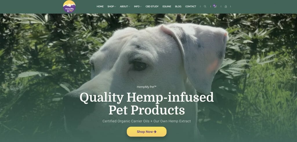 HempMy Pet Affiliate Program homepage