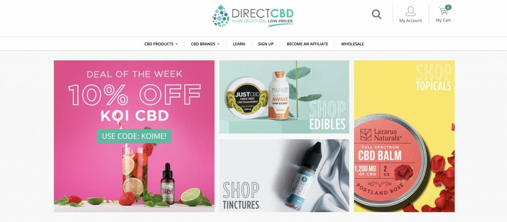 direct cbd homepage