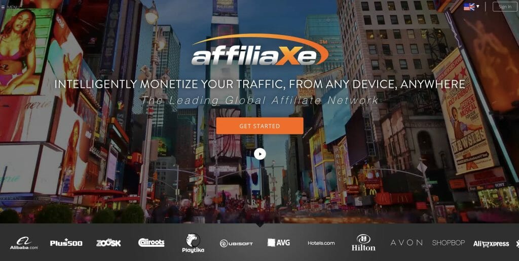 Affiliaxe Homepage Snapshot