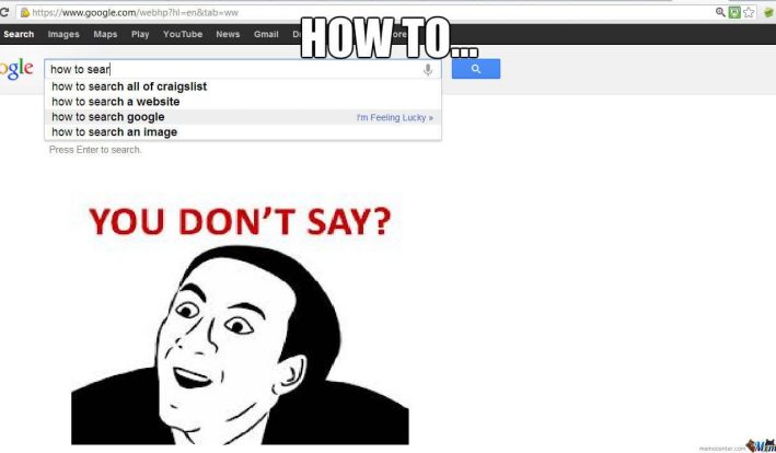 google how to google meme