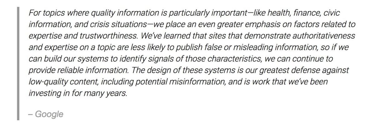authority profile quote from google