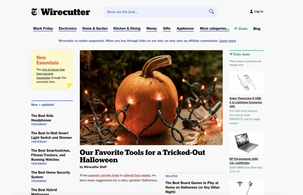 the wirecutter homepage