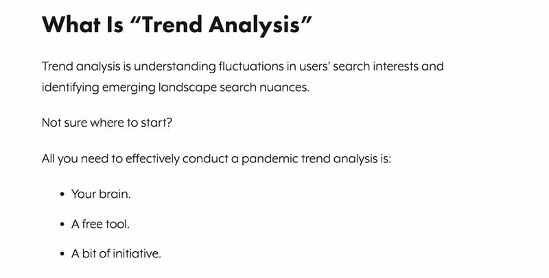 trend analysis from SEOJournal