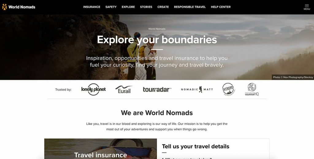 world nomads homepage