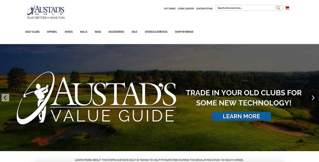 Austads homepage