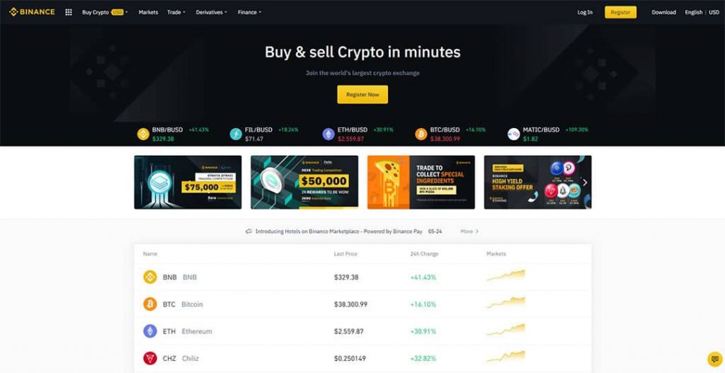 Binance Homepage