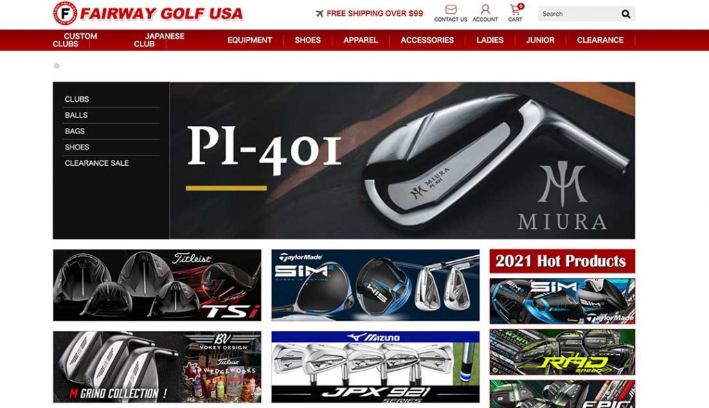 Fairway golf usa homepage