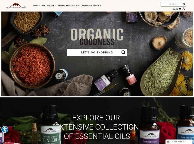 Mountain Rose Herbs homepage