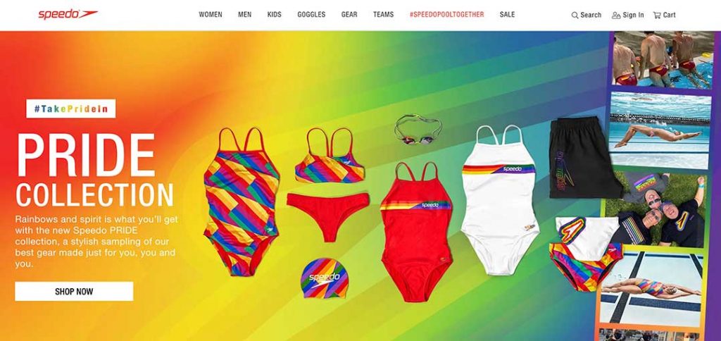 Speedo homepage