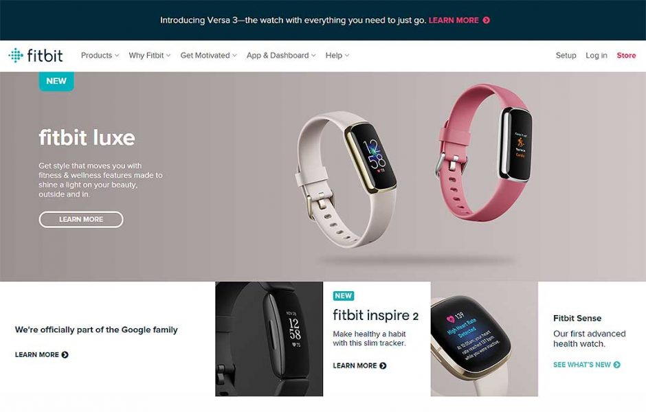 fitbit homepage preview