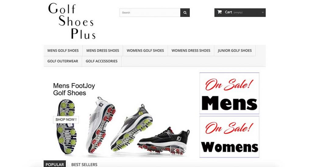 golf shoes plus homepage