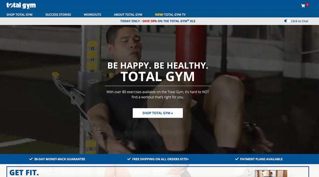 Total gym online website