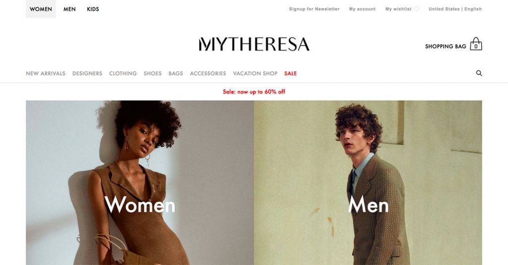 Mytheresa Homepage