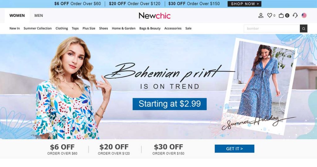 Newchic Homepage