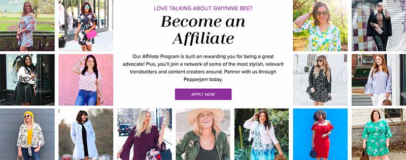 gwynnie bee affiliate page