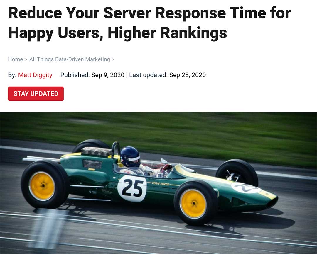 reduce server response time matt guest post