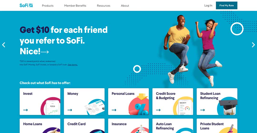 SoFi Homepage