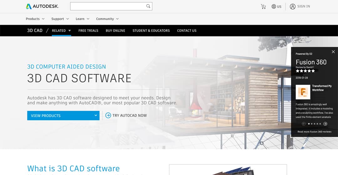 AutoDesk Homepage