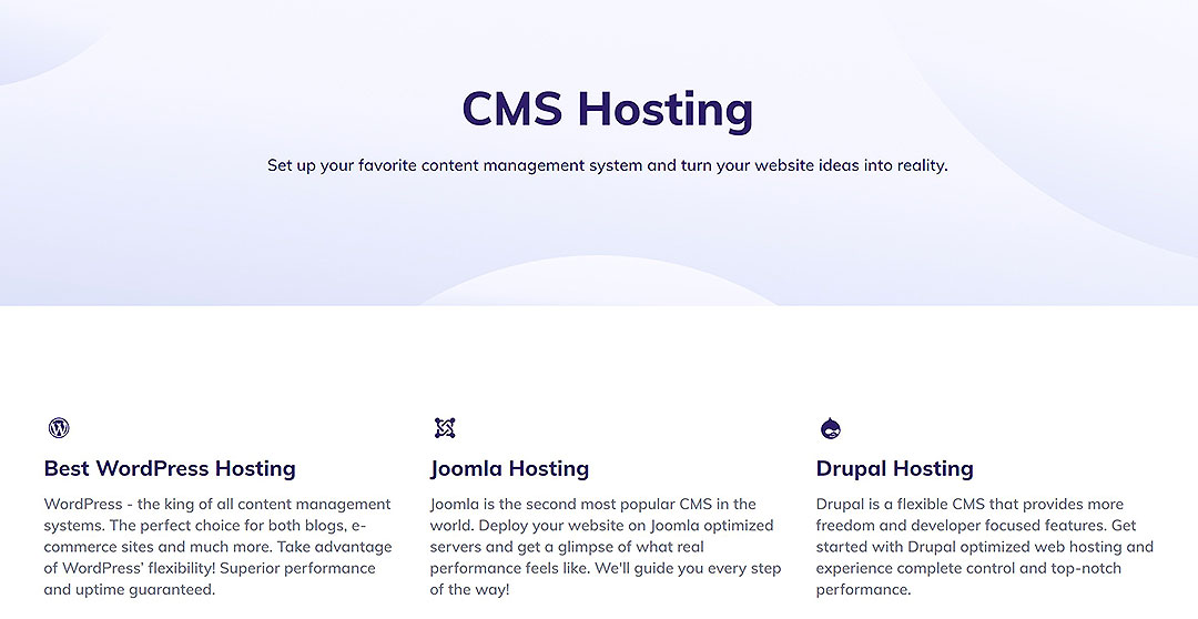 CMS Hosting feature