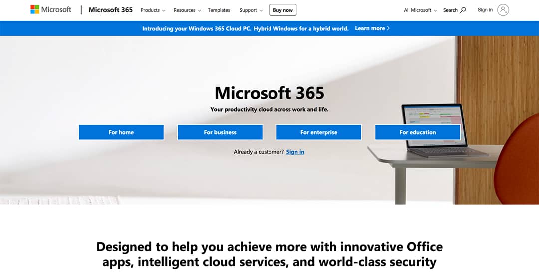 Microsoft Office 365 Homepage