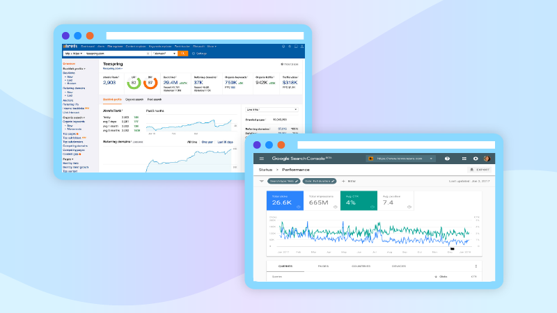 ahrefs and google search console preview by tsi