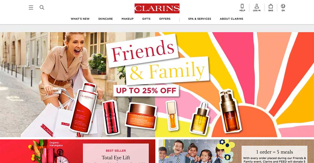 Clarins Homepage