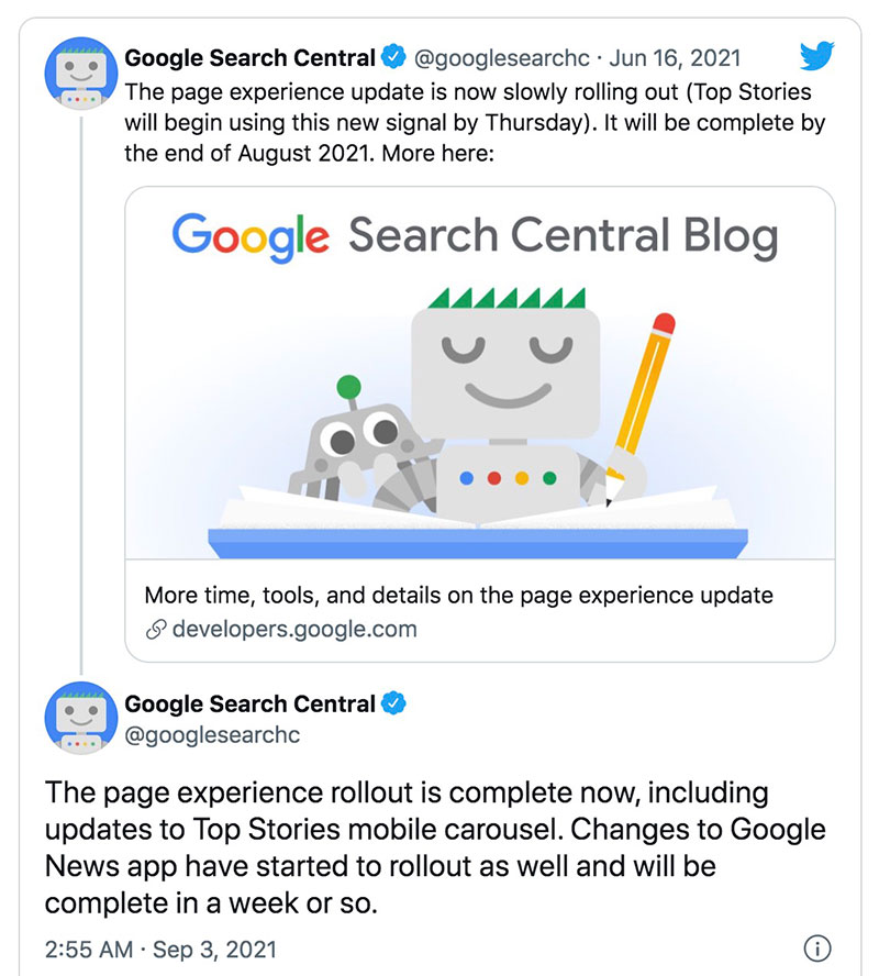 Google Page Experience Update seo roundtable blog september