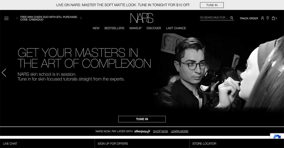 NARS Cosmetics Homepage