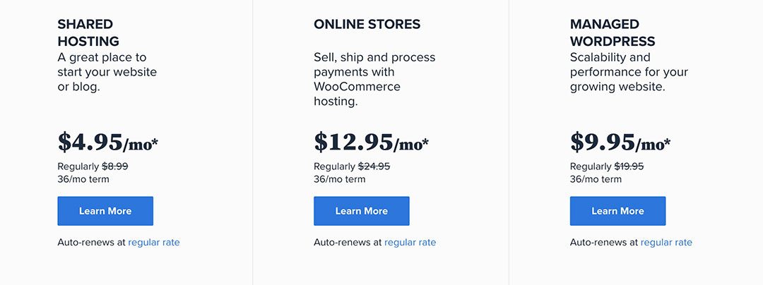 Bluehost hosting prices hidden cost for websites