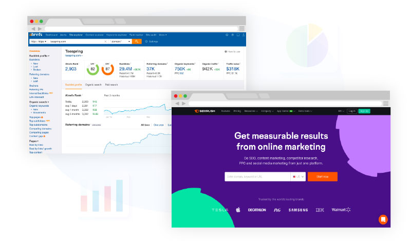 ahrefs and semrush tool preview