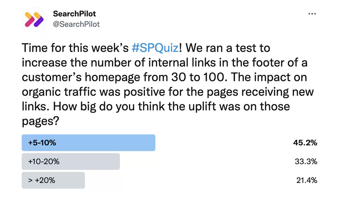 search pilot test for traffic