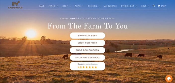 FarmFoods Homepage