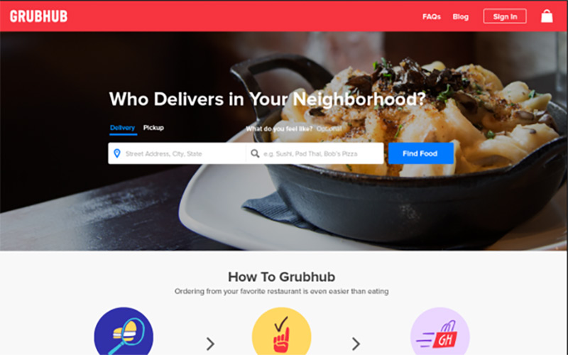 Grubhub Homepage