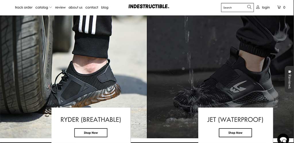 Indestructible Shoes Homepage 