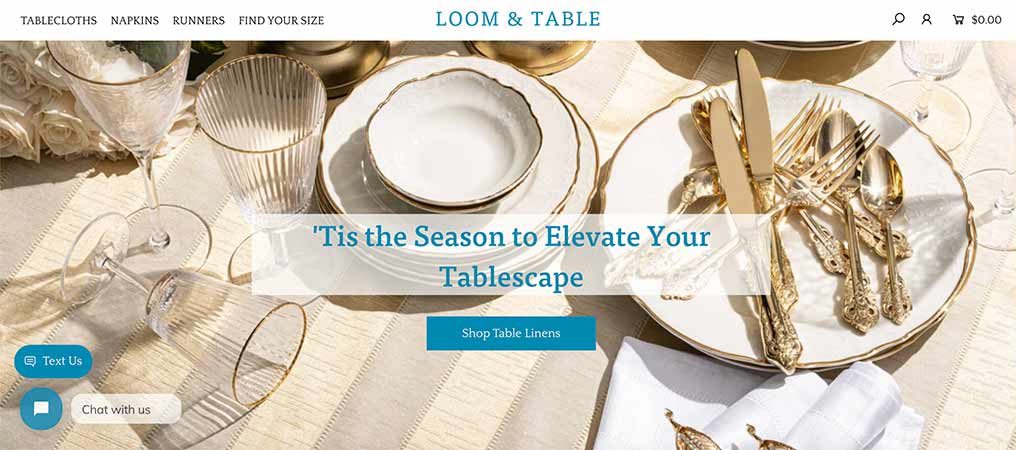 Loom And Table Homepage