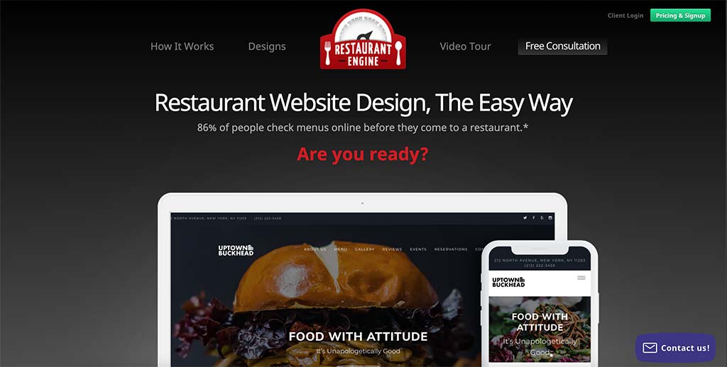 Restaurant Engine Homepage