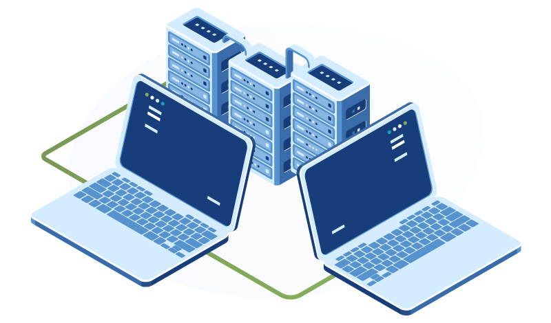 Shared Web Hosting Illustration