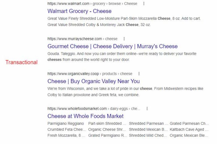 Google Transactional State Cheese Data