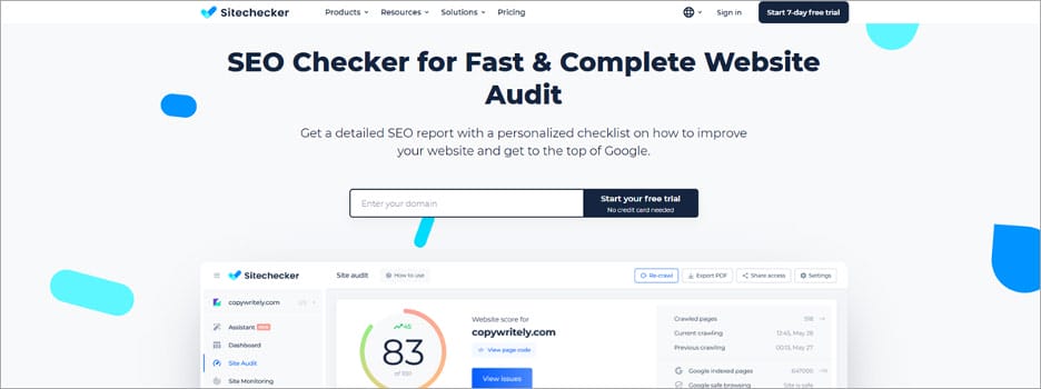 Website rank checker sales tool