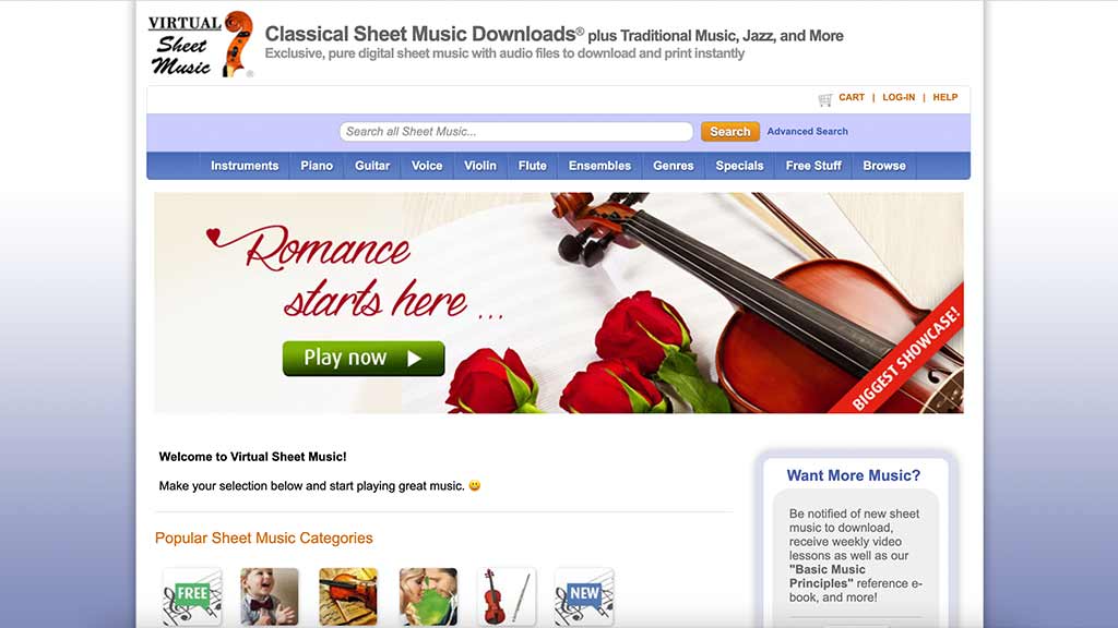 Virtual Sheet Music