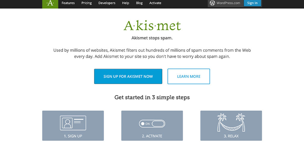 Akismet Plugin Homepage