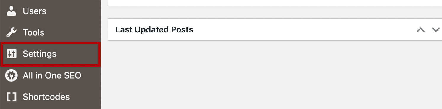 Click on “Settings” on the left-hand navigation menu
