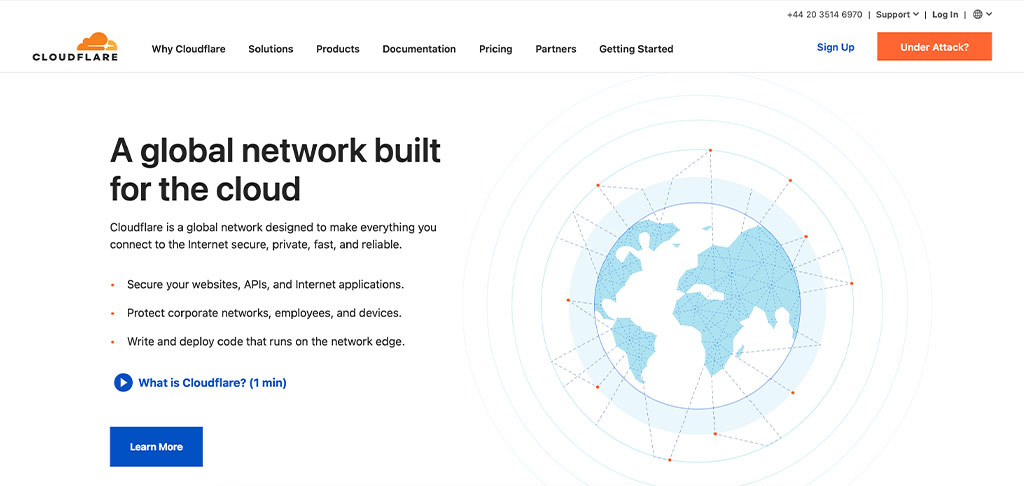 Cloudflare Homepage